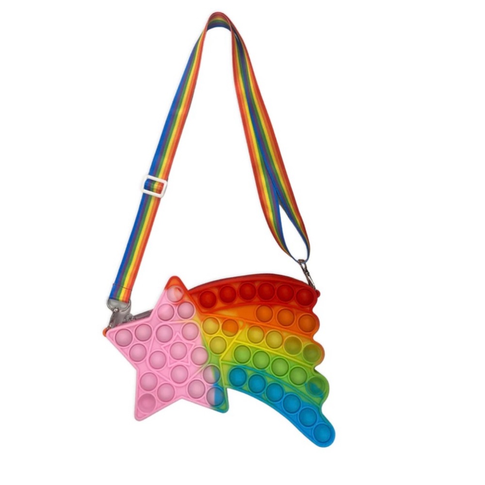 Bari Lynn POP IT Rainbow Shooting Star Bag